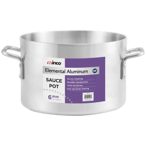 [ASHP-60] Elemental Aluminum Sauce Pot, 6mm - 60 Quart