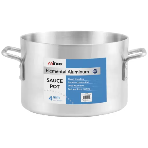 [ASSP-34] Elemental Aluminum, 34 Qt Sauce Pot, 4mm