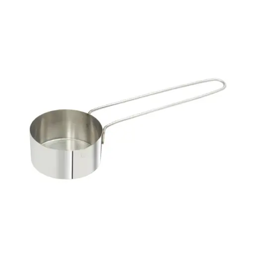 [MCPL-050C]  Stainless Steel Measuring Cup with 6" Long Loop Handle, 1/2 Cup