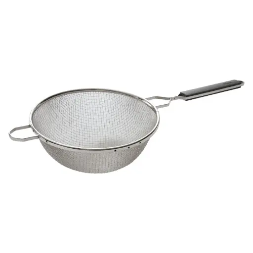 [MSTP-10DM] 10-1/4" Double Medium Mesh Strainer with Plastic Handle