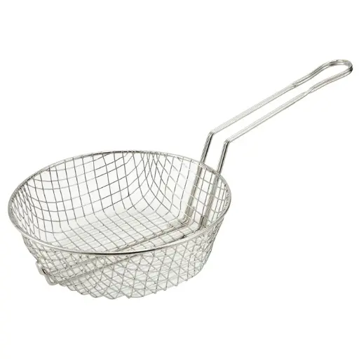 [MSB-08] Nickel Plated Steel Culinary Basket - Coarse, 8"