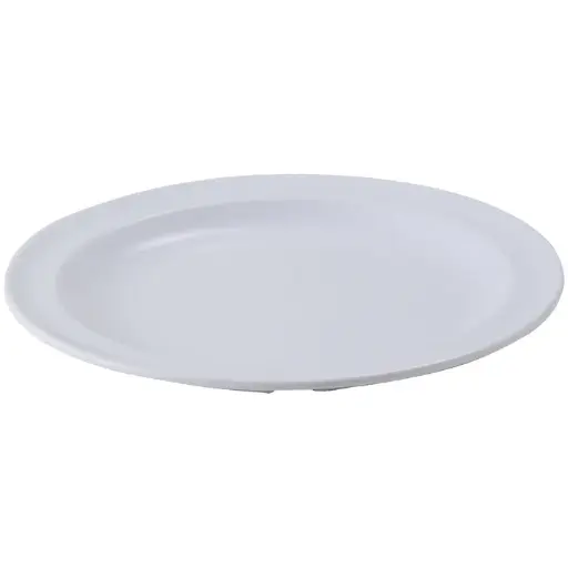  Melamine 9" Round Plates - White