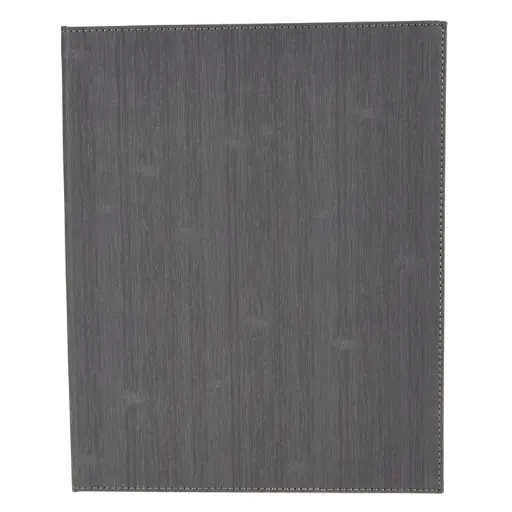 [LMF-814GY] Four-View Menu Cover - Gray, 8-1/2" x 14"