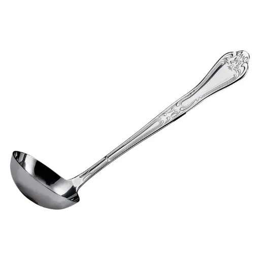 [LE-2] 9" Gravy & Soup Ladle, 2 Ounce, Stainless Steel