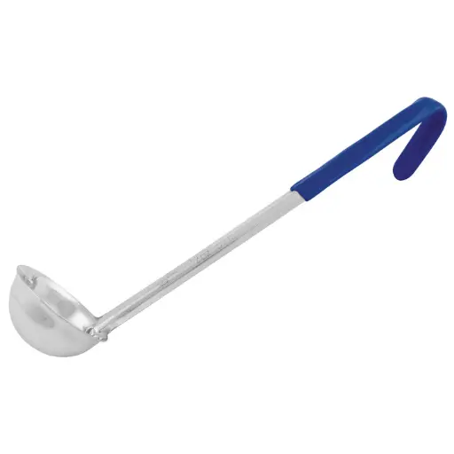 [LDCN-2] Winco Prime One-piece S/S 2oz Ladle, Blue, NSF
