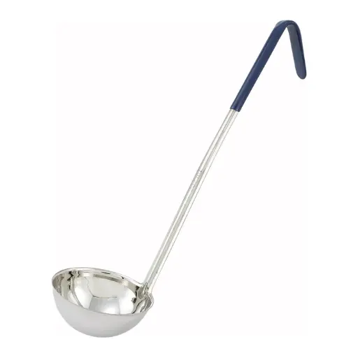 [LDC-8] One-Piece Stainless Steel Ladle, Color-Coded Handles - 8 oz