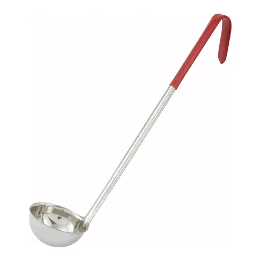 [LDC-2] 2oz, Ladle, One-piece, Red, S/S