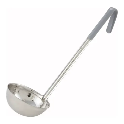 [LDC-12] One-Piece Stainless Steel Ladle, Color-Coded Handles - 12 oz