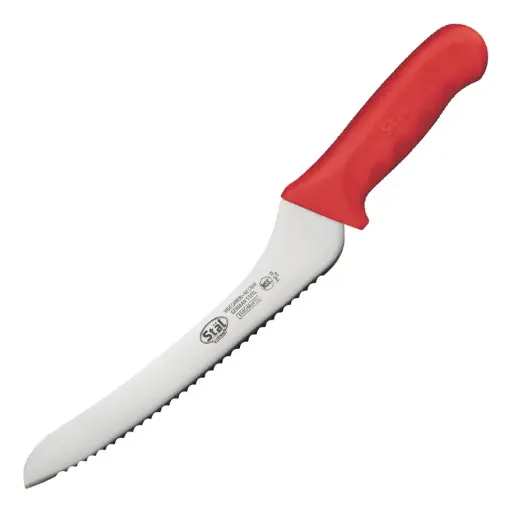 [KWP-92R] Stäl 9" Offset Utility/Bread Knife - Red