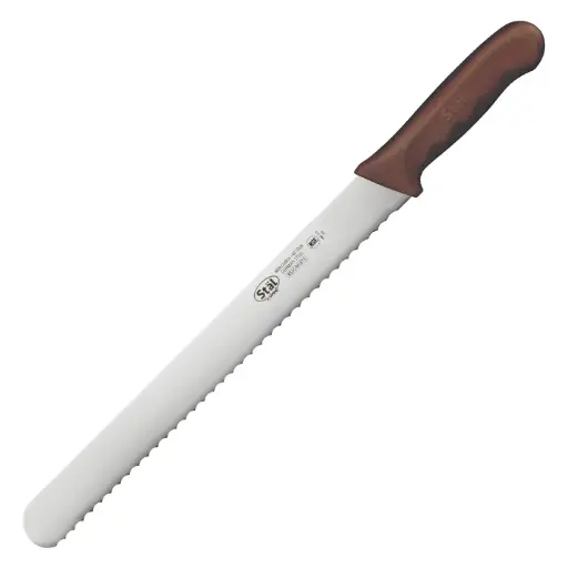[KWP-121N] Stäl 12" Wavy Edge Slicer - Brown