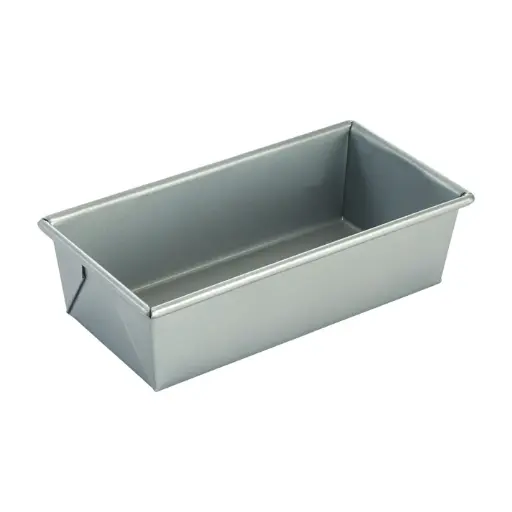 [HLP-84] Aluminized Steel Loaf Pans with Silicone Glaze - 1 lb, 8-1/2" x 4-1/2" x 2-3/4"
