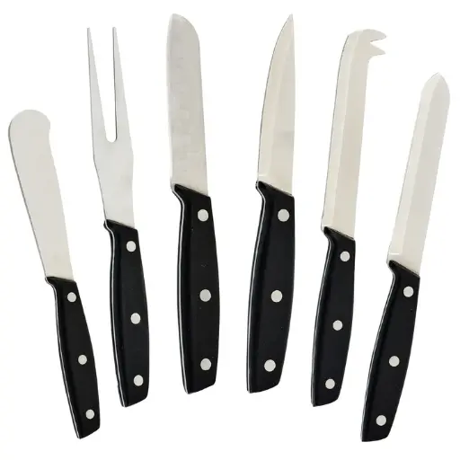 [KCS-6]  Cheese Knife Set with POM Handles