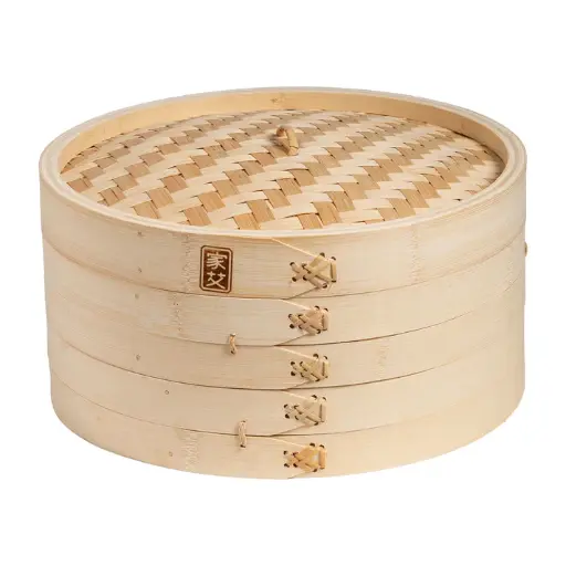 [J26-0012] Joyce Chen 2-Tier Bamboo Steamer Baskets, 12"