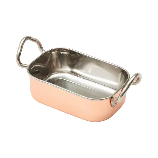 [DDSB-203C] Mini Roasting Pan, Copper-Plated - 5" x 3-3/8"