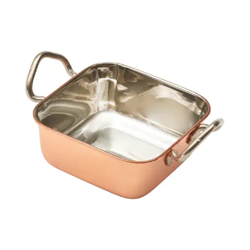 [DDSB-201C] Mini Roasting Pan, Copper-Plated - 4-1/2" Square