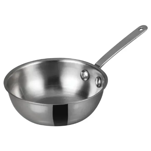 [DCWD-101S] Mini Wok, Stainless Steel - 3-3/8"