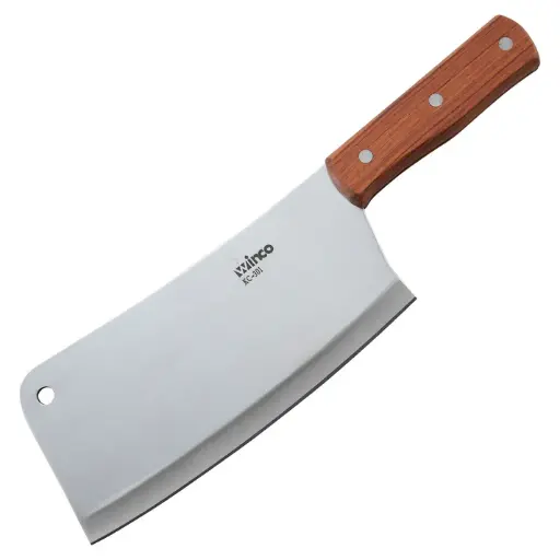 [KC-301] Heavy-Duty Cleaver with Wooden Handle - 8" x 3-1/2" Blade