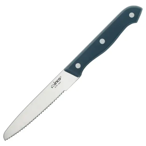 [K-71P] Solid POM Handle Steak Knife, 4-1/2" Blade, Round Tip