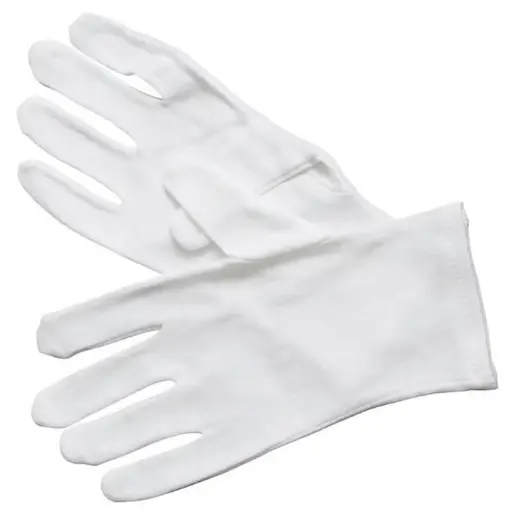 [GLC-L]  White Cotton Service Gloves - Large