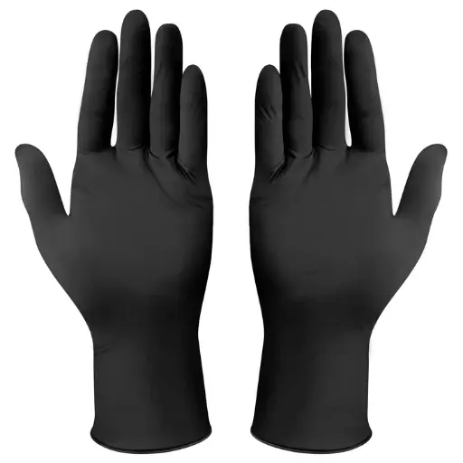 [GLN-LB] Disposable Gloves, Nitrile, L, Powder-Free, Black,3Mil,FDA Compliant,100pcs/box