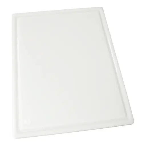 [CBI-1824] White Cutting Board with Channel - 18 x 24 x 1/2