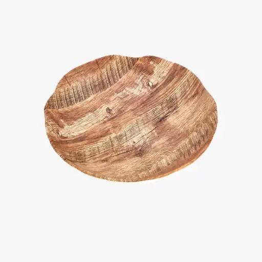 [310] WOOD MATT STONE SERVICE PLATE 21CM