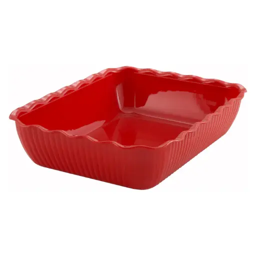 [CRK-13R]  Deli Crock - 13 x 10 x 3, Red