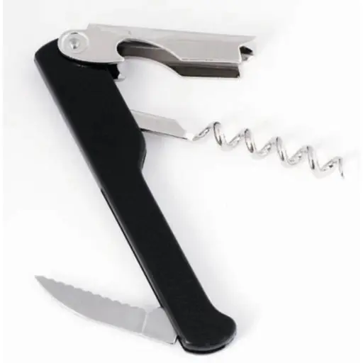 [CO-712]  Waiter's Cork Screw, Economy - Black