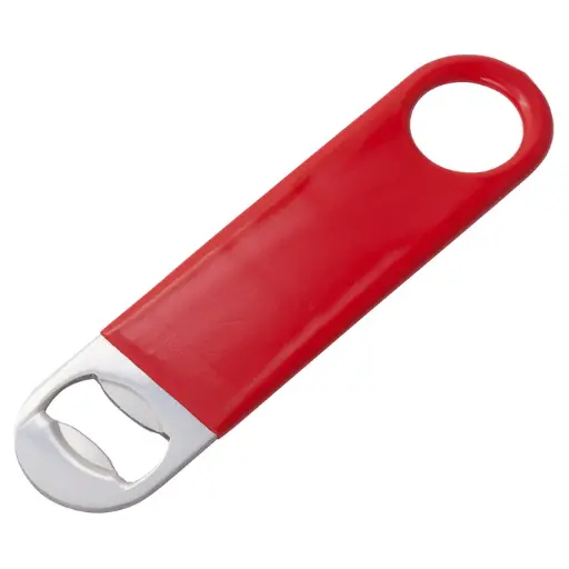 [CO-301PR]  Stainless Steel Flat Bottle Opener - Red
