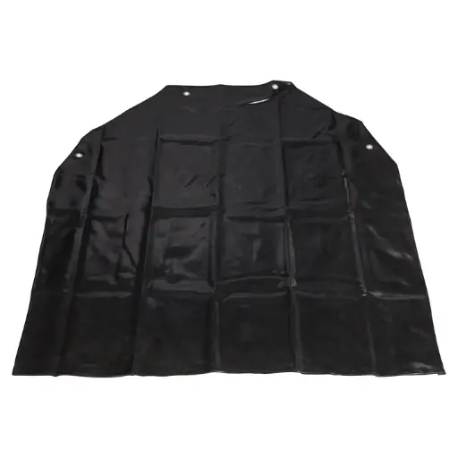  Latex Bib Apron, Black