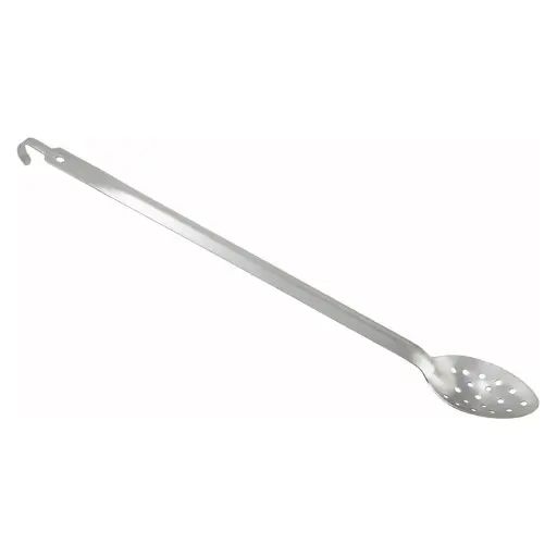 [BHKP-21] 21" Heavy-Duty Basting Spoon with Hook, 2mm - Perforated