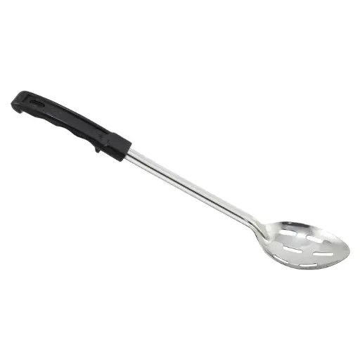 [BHSN-15] Winco Prime Basting Spoon with Stop-Hook ABS Handle - Slotted, 15"