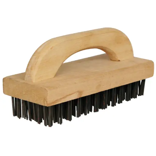 [BR-9] Butcher Block Brush with Steel Bristles