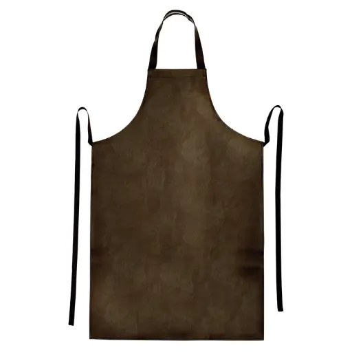 [BAW-2740BN] Dishwashing Apron, 25-1/2W x 40L, Heavyweight, Vinyl, Brown