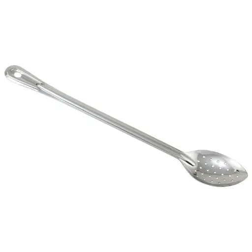 [BSPN-18] Winco Prime One-piece Stainless Steel Basting Spoon, NSF - Perforated, 18"