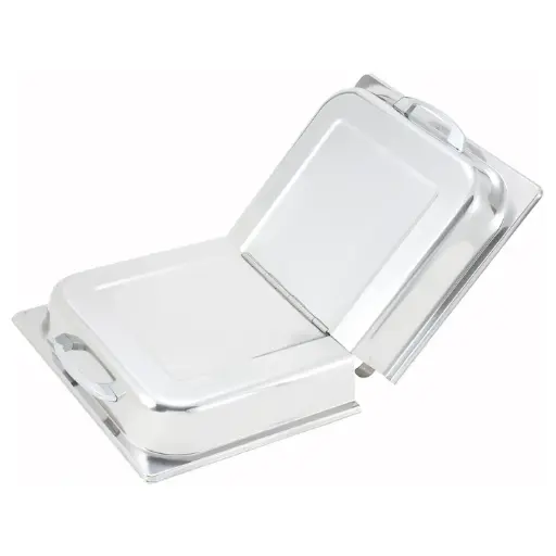[C-HDC] Stainless Steel Full-Size Hinged Dome Cover with Dual Handles