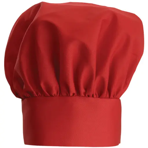 [CH-13RD] Chef Hat, Velcro Closure - Red