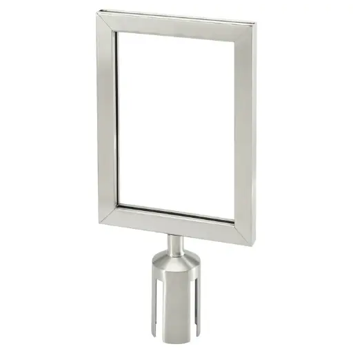 [CGSF-12S] Stanchion Top Sign Frame - Stainless