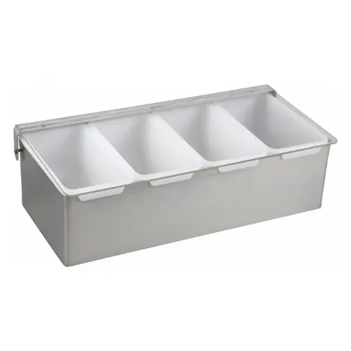 [CDP-4] Condiment Holder with Stainless Steel Base - 4