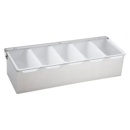 [CDP-6] Condiment Holder with Stainless Steel Base - 6