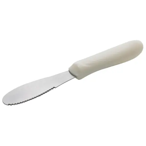 [TWP-31Y] Sandwich Spreader, White PP Hdl, 3-5/8" x 1-1/4" Blade