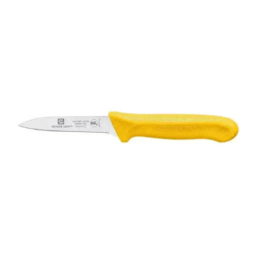 [SLKF421YW] Paring Kinfe, 3-1/4" Blade, Yellow Polypropylene Handles, 2 Piece/Pack, German Steel, NSF