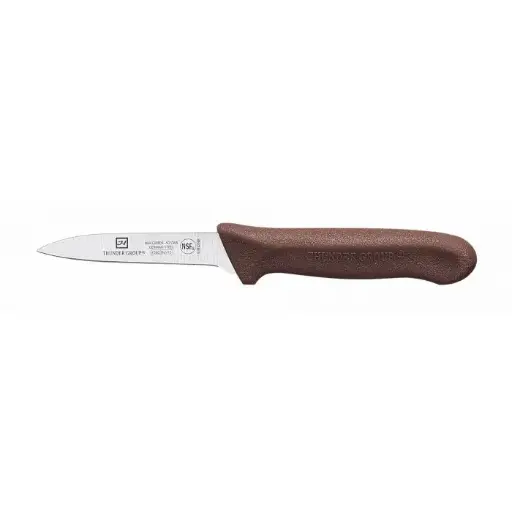 [SLKF421BR] Paring Kinfe, 3-1/4" Blade, Brown Polypropylene Handles, 2 Piece/Pack, German Steel, NSF