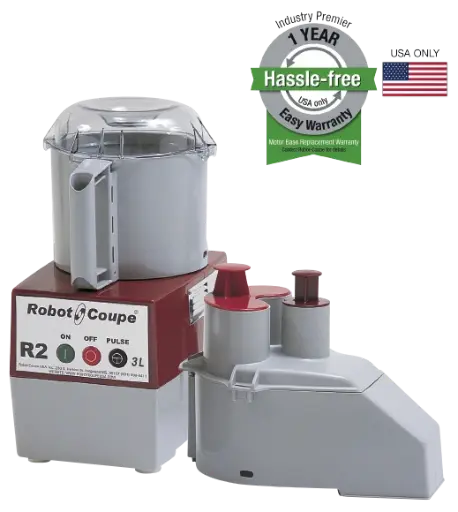 [R2N] Robot Coupe  Combination Food Processor with 3 Qt. / 3 Liter Gray Bowl, Continuous Feed & 2 Discs - 1 hp