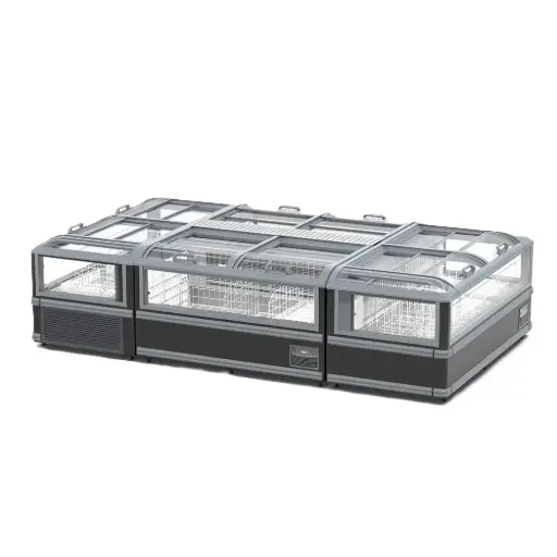Asia Style Transparent Island Freezer