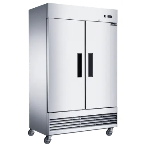 [D47EF] Compact 2-Door Commercial Freezer in Stainless Steel