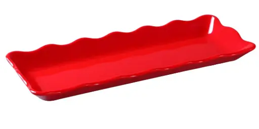 [DC-6013R] Yanco Serving Tray Rectangular Scalloped Edge 