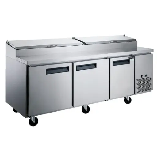 [DPP90] Commercial 3-Door Pizza Prep Table Refrigerator