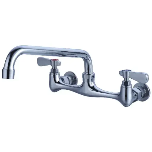 [HLF-K10] Standard Duty Wall-Mounted Faucet ; 8" centers 12" Swing Spout    