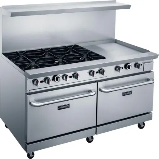 60" Gas Range with Six (6) Open Burners & 24" Griddle